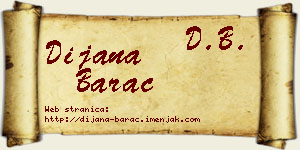 Dijana Barać vizit kartica
